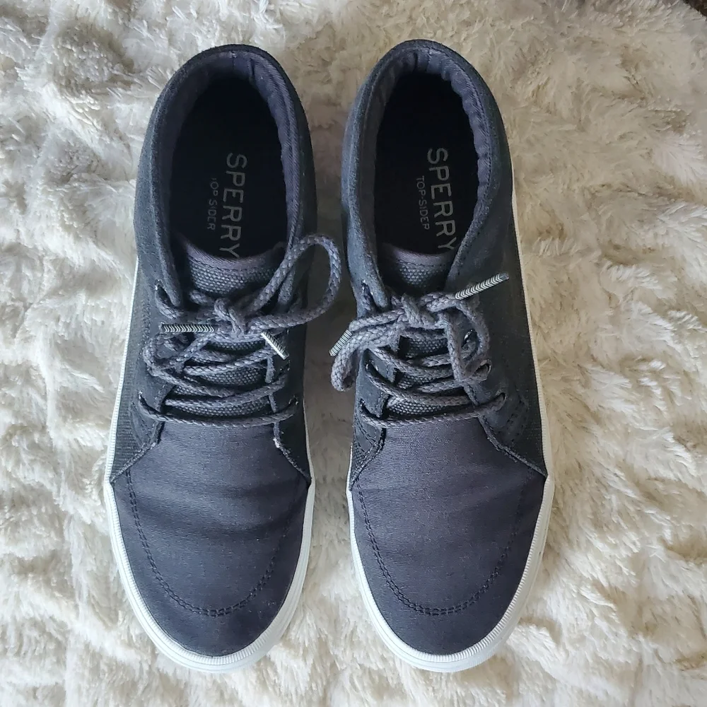 Sperry Crest Knoll Canvas Grey Shoes - Picture 7 of 10